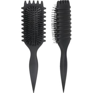 Krulborstel voor Natuurlijke Krullen - Stylingborstel voor Krullend Haar, Minimaliseert Trekken en Verbetert Krullen voor Iedereen