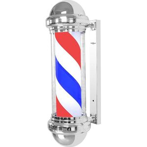 Professionele kapperspaal 92 cm draaibaar - Kapsalon kapper stok met LED-bord - Rood blauw wit 4 W .