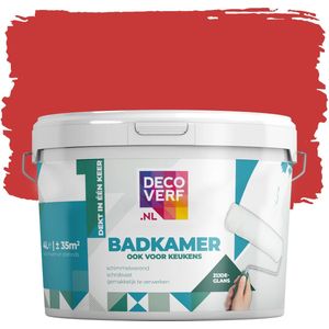Decoverf badkamer verf vurigrood, 4L