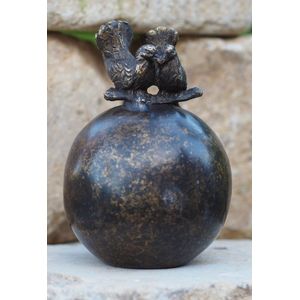 Bronzen urn - mini urn met duif - Bronzartes - 8 cm hoog
