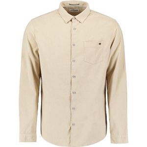 No Excess Mannen Corduroy Overhemd - Stijlvol En Comfortabel Donker Beige XXXL