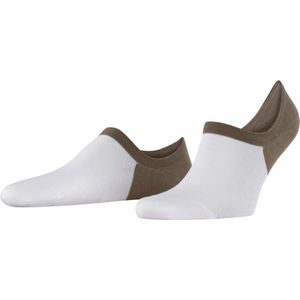 FALKE Colour Blend heren kousenvoetjes - wit met groen (moonstone) - Maat: 39-42