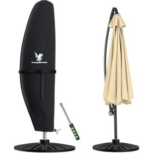 Duurzame Beschermhoes voor Zweefparasol met UV-Bescherming en Weerbestendigheid (Zwart, 210-45-75-32 cm)