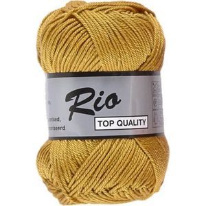 Lammy yarns Rio katoen garen - oker geel (846) - naald 3 a 3,5 mm - 1 bol