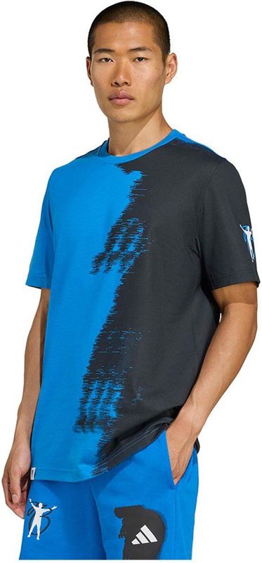 adidas - Jude Bellingham - T-shirt - Blauw - Korte Mouwen - 100% Katoen