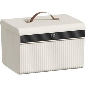 Afsluitbare doos met combinatieslot, 2 lagen, kunststof medicijnbox (33 x 25 x 23 cm)