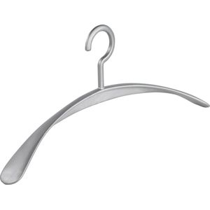 De Kledinghanger Gigant - 24 x Garderobehanger Wing kunststof zilver, 45 cm