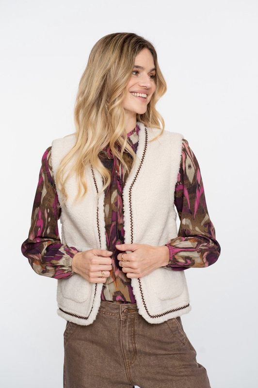 Geisha - Gilet - Off-white - 55541 19 000010 - Dames