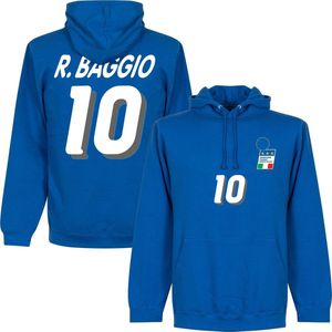 Roberto Baggio Italië 1994 Home Hoodie - Blauw - XL