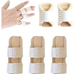 Vinger Brace - Vingerspalk - Verstelbaar - Buigbaar - One Size - Geschikt Voor Alle Vingers - Vingerbeschermers - Universele Vingerstabilisator - 3 Stuks Vingerspalken+2 Stuks Korte Vingerplaten