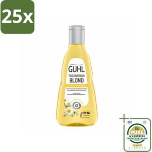 25 x Guhl - Shampoo - Colorshine Blond - 250 ml - Grootverpakking - Blond Haar - Stralend Blond Haar - Kleurverzorging - Glans - Chardonnay Bes