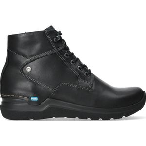 Wolky Hoge veterschoenen Whynot zwart leer