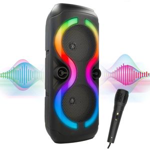 Soundlogic Bluetooth Speaker Draadloos XL - Partybox Met Microfoon - Party Speaker - USB-C - Zwart