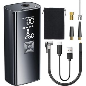 Mini Elektrische Luchtpomp 9900 mAh - Draagbare Compressor tot 150 PSI voor Fietsen, Auto's en Motorrijders
