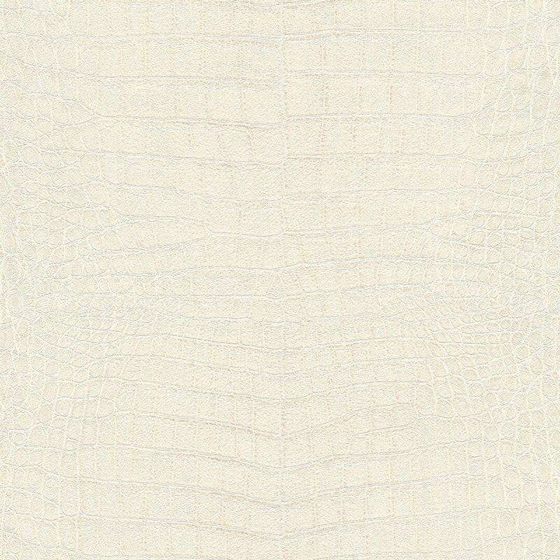 Rasch - 751321 - Vliesbehang - Crème-Wit - Krokodillenlook - 10,05 m x 53 cm