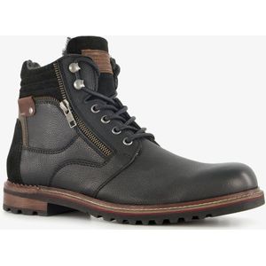 Van Beers leren heren veterboots zwart - Maat 41