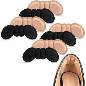 Rosy Brownblack hielkussens - 4 paar inlegzolen voor losse schoenen - hielbescherming - wrijving voorkomen - wegglijden voorkomen - te grote schoenen - comfort en ondersteuning .