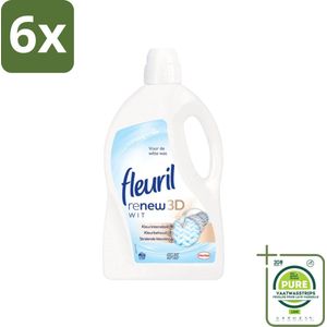 Fleuril - Renew 3D - Vloeibaar Wasmiddel - Witte Was - 70 Wasbeurten - Voordeelverpakking - 6 stuks - Wasmiddel - Vloeibaar wasmiddel