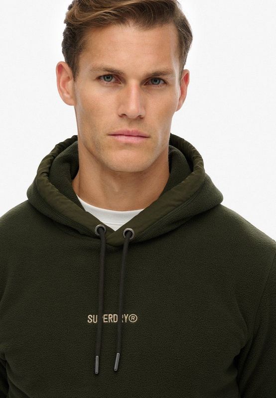Superdry Micro Logo Fleece Hoodie Heren - Maat S