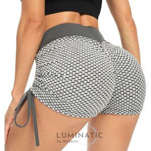 Tiktok Shorts - Shorts Dames - Sportlegging Dames - Korte Legging Dames - High Waist - Shapewear Dames - Sportbroek Dames | Luminatic® | Licht Grijs | M