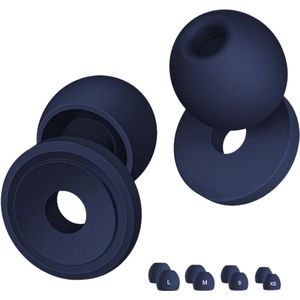 Goodivery® - Loop Earplugs - Snug herbruikbare siliconen oordopjes met lus - 33dB ruisonderdrukking - Reizen en ontspanning - Slaapoordopjes - Middernachtblauw - Eén maat