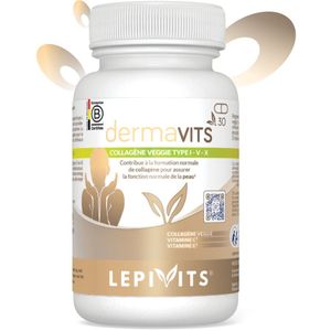 Dermavits | 30 gélules végétales | Micronutriments et phytonutriments | Beauté de la peau et antioxydant | Fabriqué en Belgique | LEPIVITS