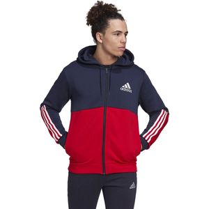 Adidas hoodie met rits fleece - Maat M - colorblock