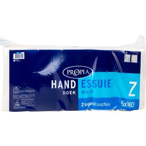 Propia handdoek papier 2 laags pak 800 stuks Z vouw