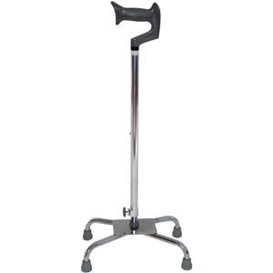 Premis - 4 poot wandelstok - rechte hals - Verstelbaar: 73-96 CM - Max gebr. gewicht 125 kg - aluminium kleur