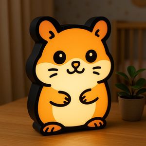 Cartoon Cavia Nachtlampje – Schattige 3D Lightbox Kindercadeau – LED USB – Kinderkamer Decor | Leeslampje Kinderen | Cadeau Jongen, Meisje of Baby | Muur Decoratie Kunst Kinderkamer Babykamer | Origineel Kraamcadeau of Geboorte Cadeau - |