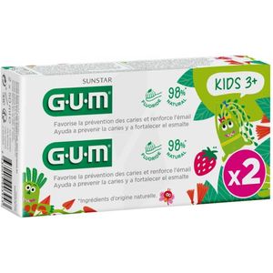 GUM Kids Fluoride Tandpasta Vanaf 3 Jaar Set van 2 x 50 ml