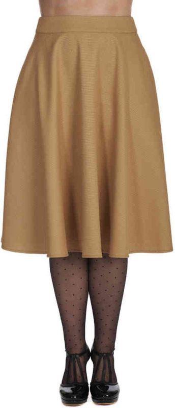 Banned Retro - Swing Rok - Beige/Goud