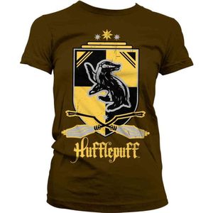 Harry Potter Dames Tshirt -XL- Hufflepuff Grijs