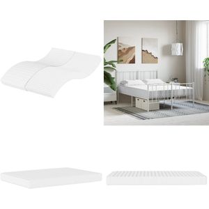 vidaXL Schuimmatras hardheid H2 H3 140x190 cm wit - Schuimmatras - Schuimmatrassen - Matras - Bedmatras