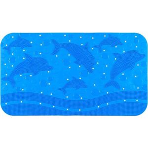 Papillon Anti-slip badmat massage Dolfijnen 65x37cm PVC Blauw