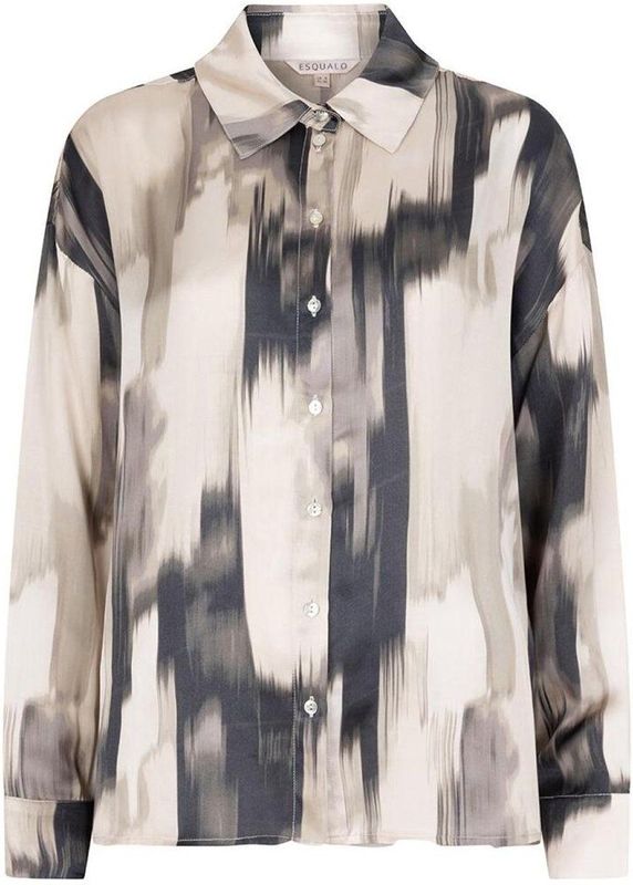 EsQualo Blouse Blouse Bow Fade W25 10712 999 Print Dames Maat - W36