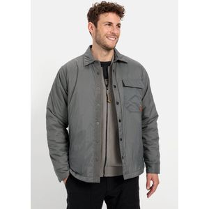 camel active Overshirt met drukknopen - Maat menswear-XL - Grijs