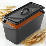 Navaris - Gietijzeren Broodbakvorm - Zwart - Rechthoekig - 34 x 13,5 x 13 cm