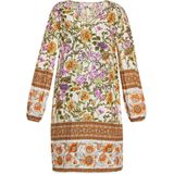 usha - FESTIVAL - Jurk - Gemengde Kleuren - V-hals - Bloemenprint - Knielengte