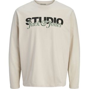 Jack & Jones - Jjyuki Tee Ls Crew Neck - T-shirt - Moonbeam - Mannen