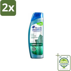 Head & Shoulders - Anti-Roos Shampoo - Pure Intense - Kalmeert Jeuk - 250 ml - Voordeelverpakking - 2 stuks - Roos shampoo - Anti-roos shampoo