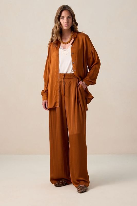 Sissy-Boy - Oversized Blouse - Bruin - 100% Viscose