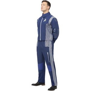 Smiffy's - Star Trek Kostuum - Star Trek Discovery Science Uniform Star Fleet - Man - Blauw - Large - Carnavalskleding - Verkleedkleding