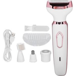 Elektrische wenkbrauwtrimmer scheerapparaat voor dames - droog en nat scheren - roestvrijstalen mes - gezichtshaar verwijderaar - compact en draagbaar