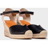 Wonders - Alpargatas ENA - Schoenen - Zwart - Leer - Duurzame materialen