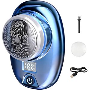 Elektrisch scheerapparaat - Nieuwe upgrade mini - Elektrisch scheerapparaat - Zakformaat draagbare USB oplaadbare waterdichte scheerapparaten Eenvoudig te gebruiken met één knop Geschikt voor mannen