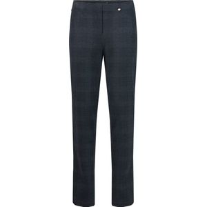 Robell Bella Flanelle Ruit Broek Marine Maat 40