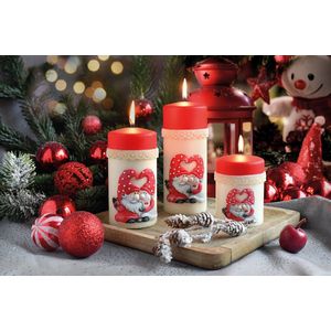 Marsel Candles-Rustieke Kaars-Stompkaarsen-Decoratieve Huis Kaarsen-Elves-Cream-Set-3 Stuk