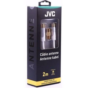JVC antennekabel COAXIAL CABLE  WHITE MALE/MALE ADAPTOR FEMALE/FEMA