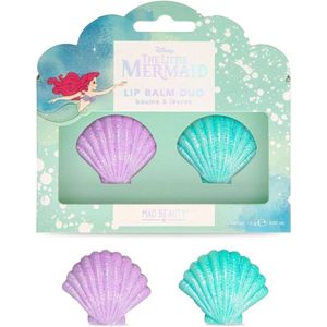 Mad Beauty x Disney - Little Mermaid Shell Lip Balm Duo - Lippenbalsem Set - De Kleine Zeemeermin - Cadeau